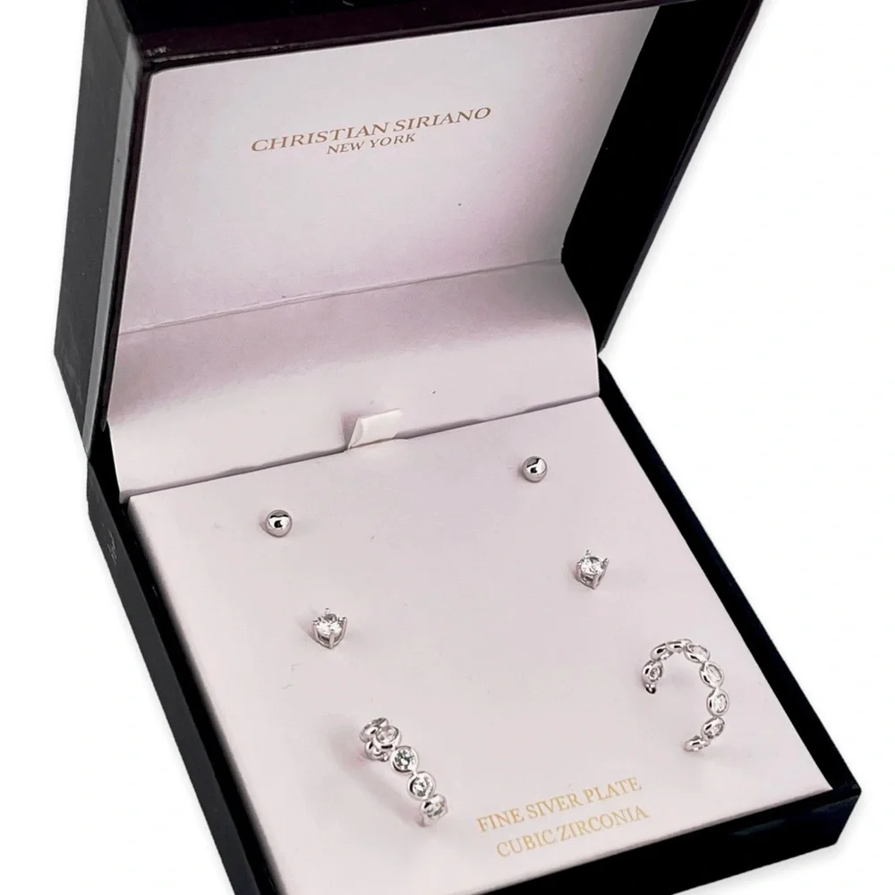 Christian Siriano Boxed Earrings Set with Three Pairs of Earrings